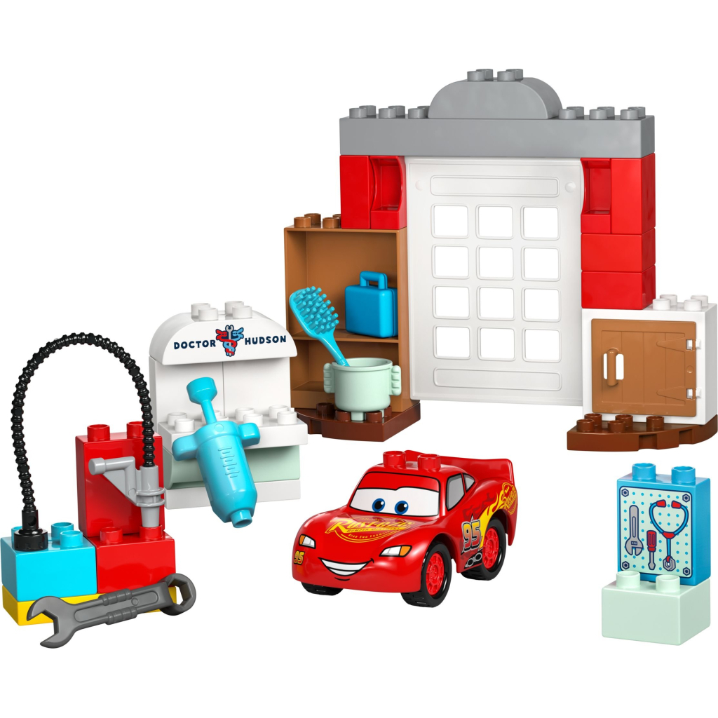 Конструктор LEGO DUPLO Disney та Pixar Тачки Візит МакКвіна в гараж Дока (10456)