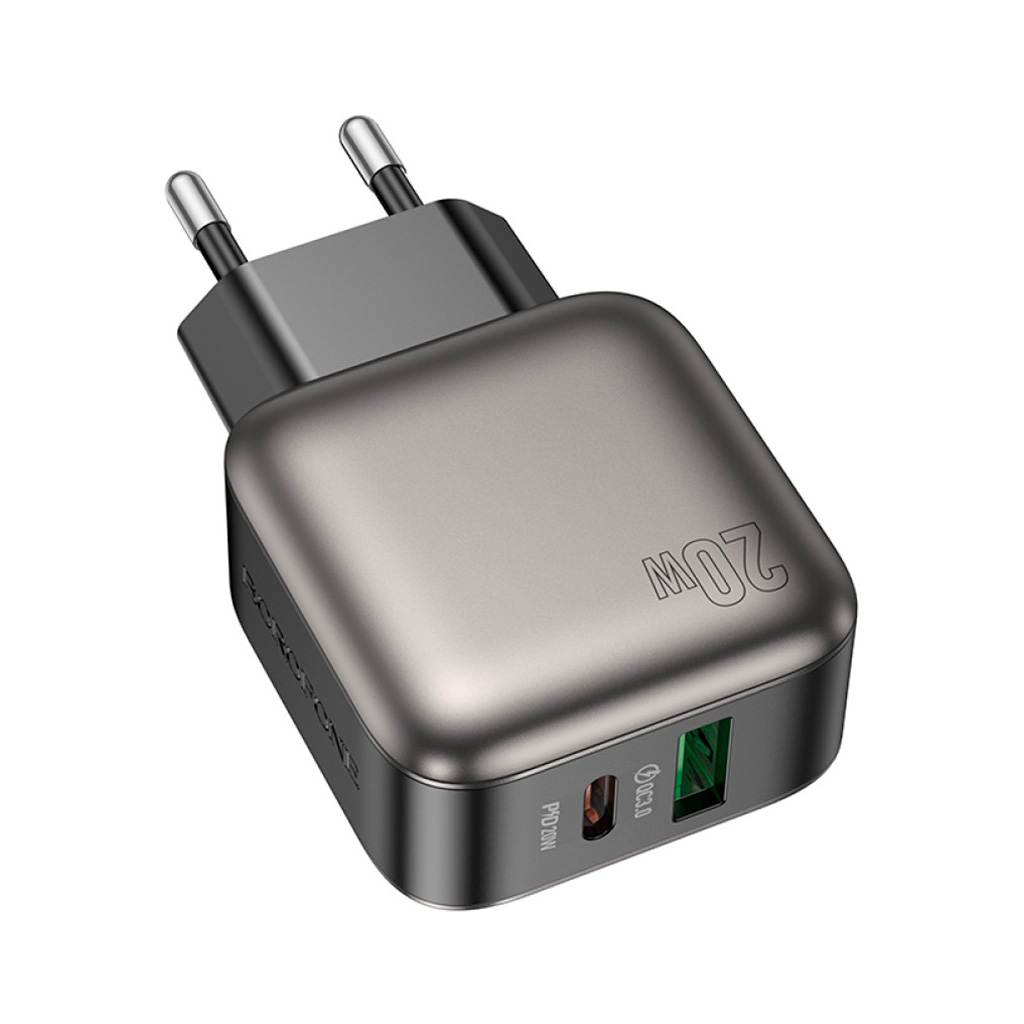Зарядний пристрій BOROFONE BAS54A Absolute 1xUSB-C PD20W + 1xUSB QC3.0 Black (6941991116209)