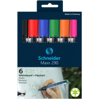 Набір маркерів Schneider 6 маркерів для дошок та фліпчартів MAXX 290 в блістері (S129096)