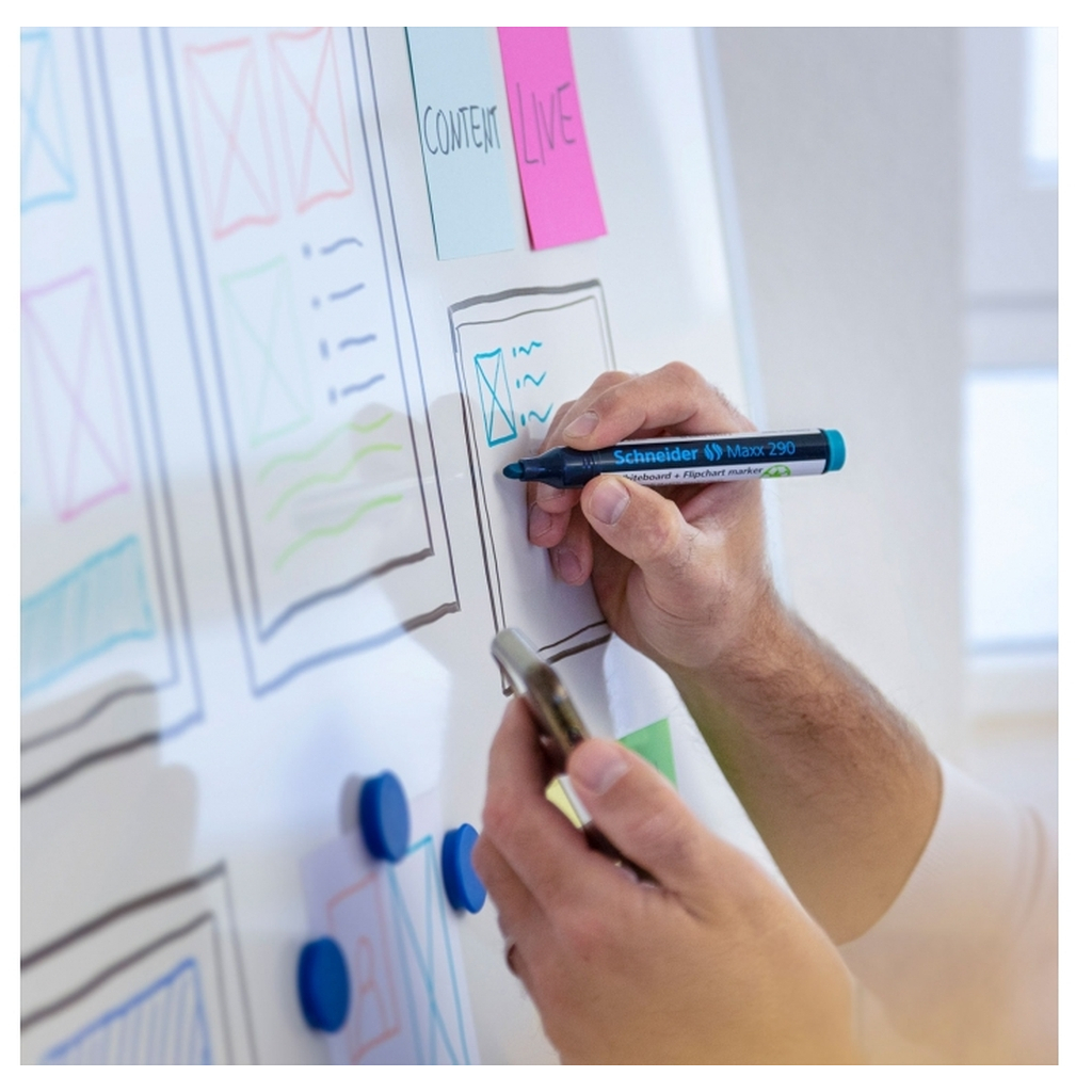 Набір маркерів Schneider 6 маркерів для дошок та фліпчартів MAXX 290 в блістері (S129096)