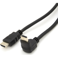 Кабель мультимедійний HDMI M to HDMI M 1.0m V1.4 90° corner black Merlion (YT-HDMI(M)/(M)HS-1.0m/90°)