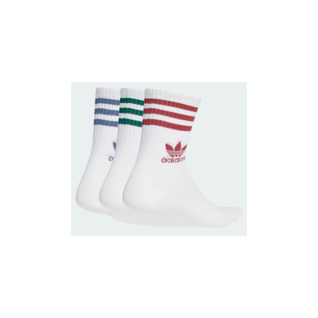 Шкарпетки Adidas Crew Sock 3str JI9471 білий, червоний, зелений, синій M (40-42) (4067905454648) Шкарпетки Adidas Crew Sock 3str JI9471 білий, червоний, зелений, синій M (40-42) (4067905454648)
