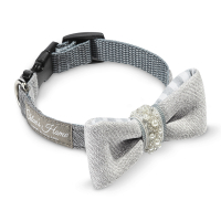 Pet collar Chloe's Home Perlove gray M (CLH7679)