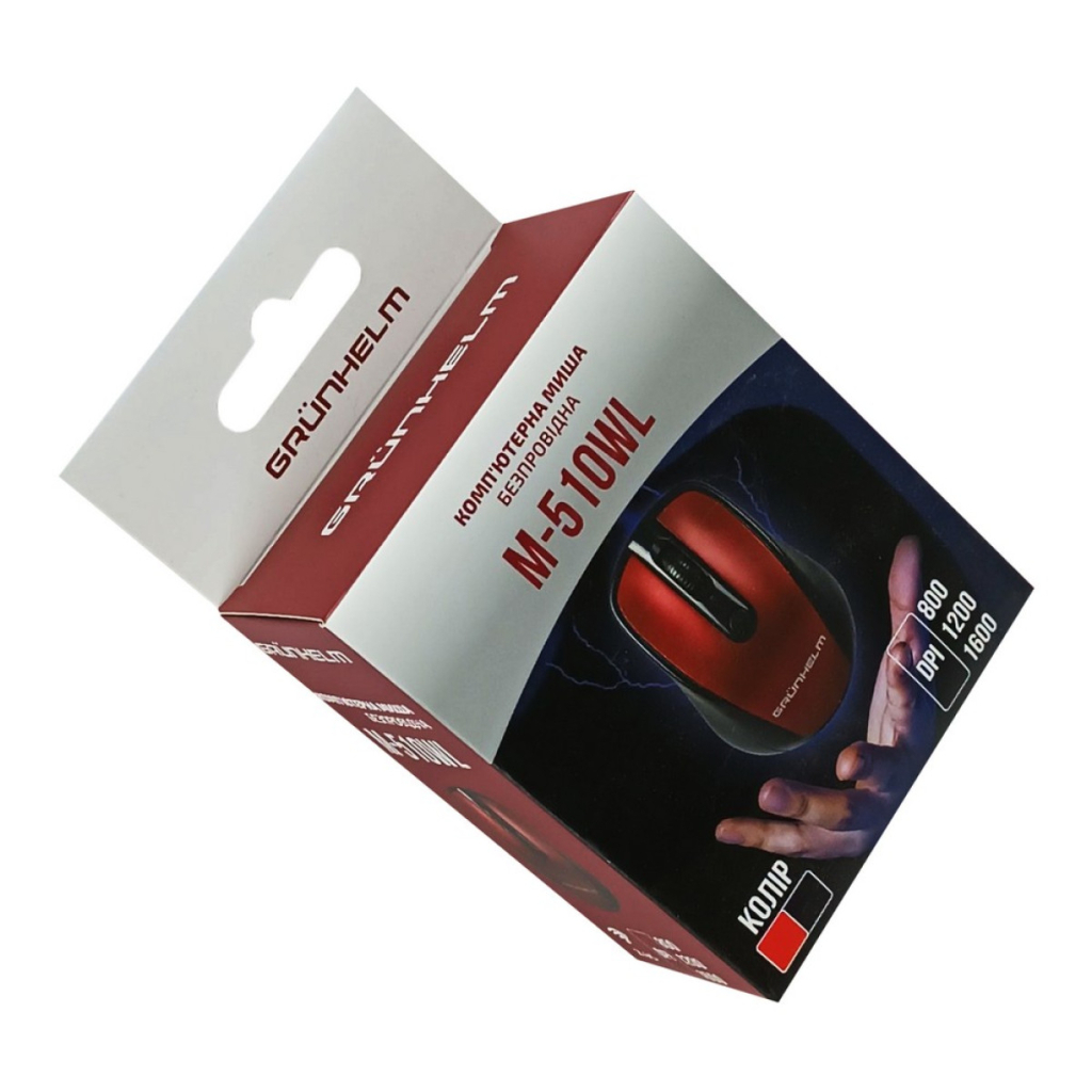 Мишка Grunhelm M-510WL Wireless Black/Red (126870) Мишка Grunhelm M-510WL Wireless Black/Red (126870)