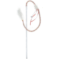 Cat Toy Hippie Pet Fishing Rod with Feathers on a Rope Pink 40cm (HIPCW19014RO)
