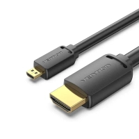 Кабель мультимедійний HDMI M to HDMI micro M 1.0m 4K black VENTION (AGIBF)