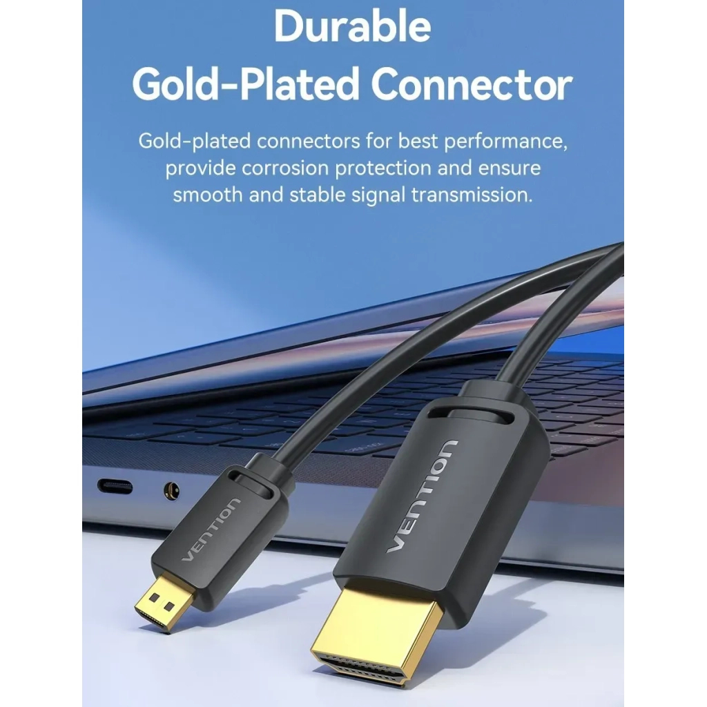 Кабель мультимедійний HDMI M to HDMI micro M 1.0m 4K60Hz black Vention (AGIBF) Кабель мультимедійний HDMI M to HDMI micro M 1.0m 4K60Hz black Vention (AGIBF)