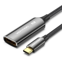 Кабель мультимедійний USB-C to DisplayPort M 0.25m 8K black VENTION (CRGBC)