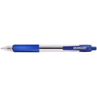 Stanger ballpoint pen automatic 1.0 mm, with grip, blue, 10 pcs (R 1.0-18000300038)