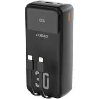 Батарея універсальна Dudao 30000mAh K15 MAX 22.5W, PD, QC, USB-A, Lightning, USB-C(In/Out), with USB-C/Lightning cables (6977196682478)