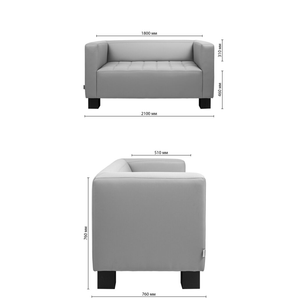 Диван офісний Richman Спейс Потрійний на дерев’яних ніжках Роккі 95 + Венге (R00000028368)