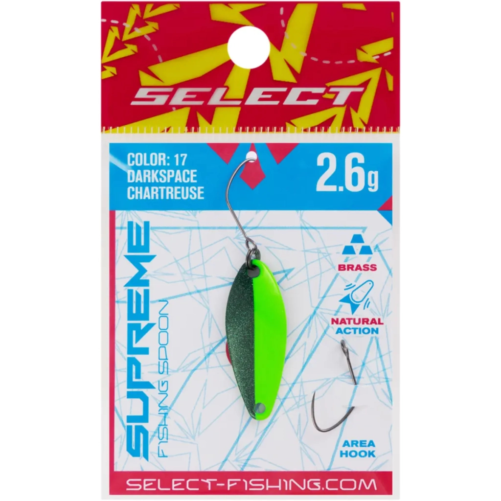 Блешня Select Supreme 2.6g 30mm 17 DarkSpace Chartreuse (1870.80.61) Блешня Select Supreme 2.6g 30mm 17 DarkSpace Chartreuse (1870.80.61)