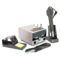 Bakku BA-909D soldering station, 2 in 1, digital display, soldering iron/soldering hair dryer, control unit, Box (BAKU BA-909D)