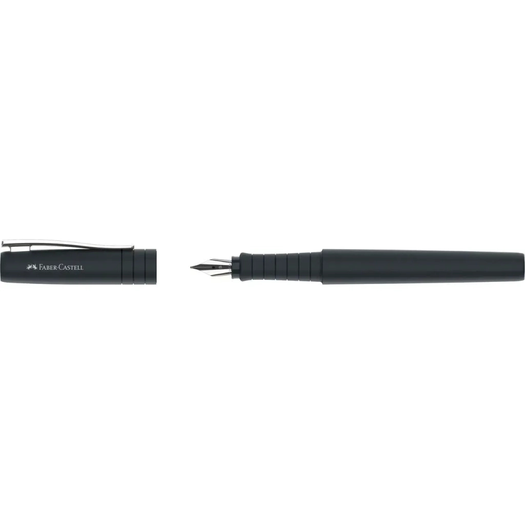 Ручка пір'яна Faber-Castell POLY Fountain Pen Black, колір корпусу чорний, перо М (0,7 мм) (32954)