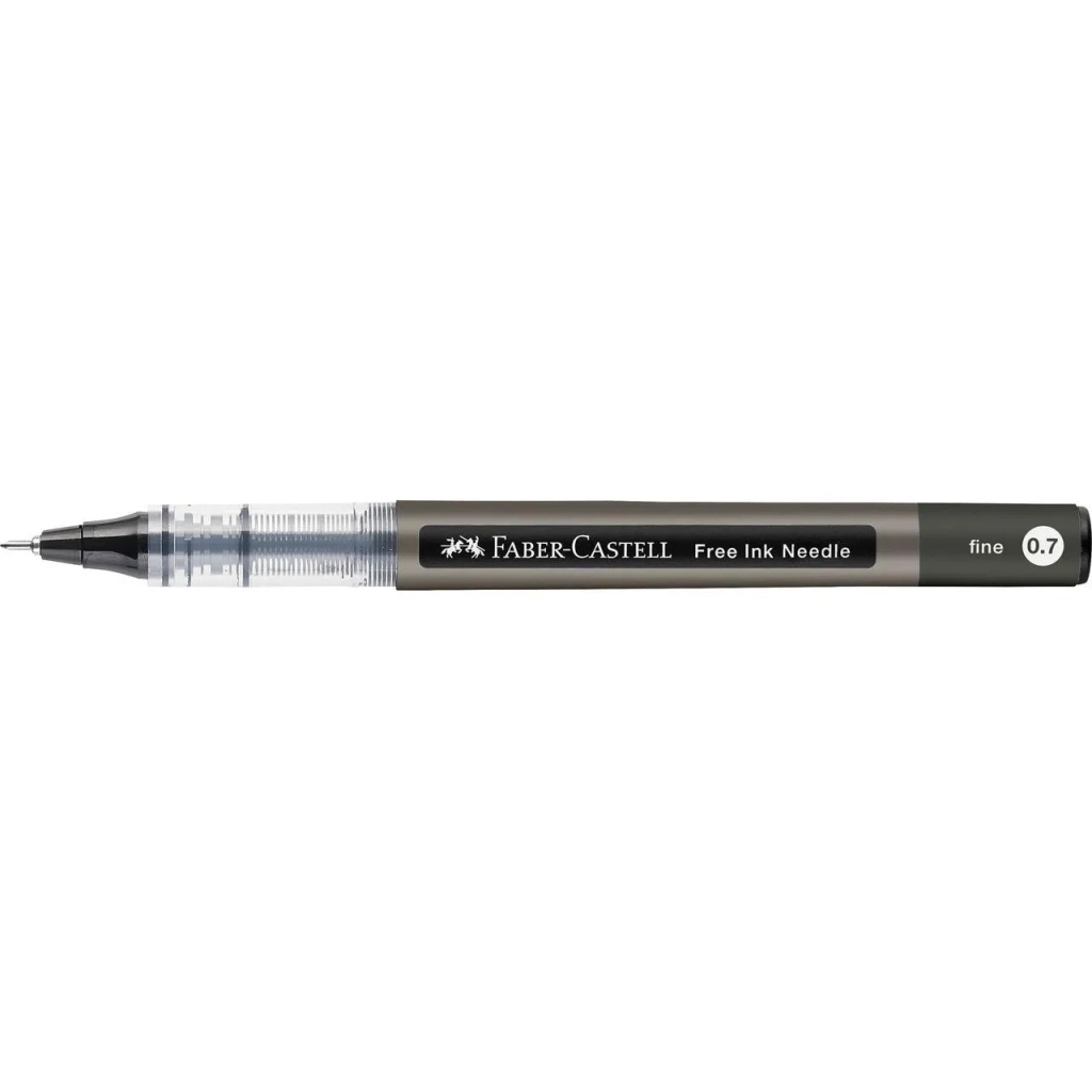 Ролер Faber-Castell Free Ink Needle Micro, колір чорнила чорний, 0,7 мм, одноразова (31796)