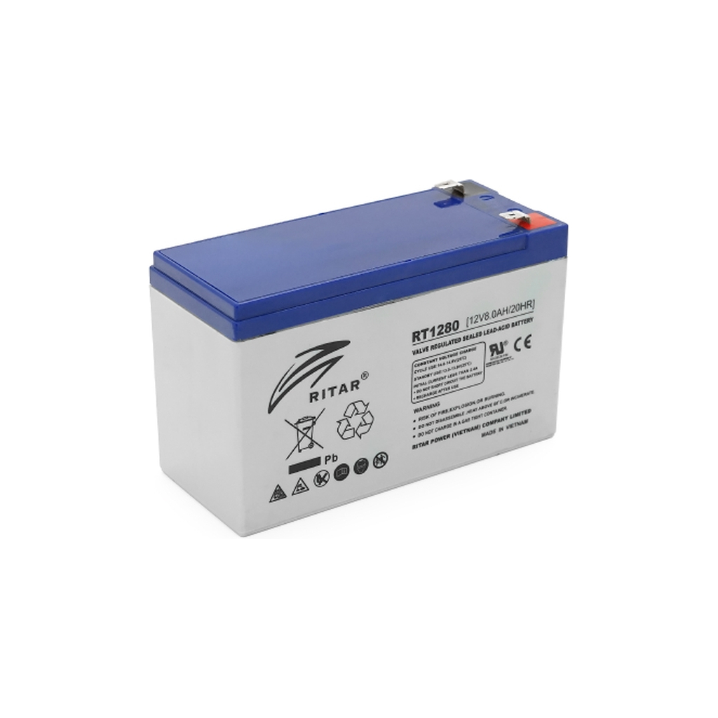 Батарея до ДБЖ Ritar RT1280, 12V 8.0Ah (RT1280 Q12)