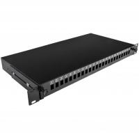 Патч-панель CMS 1U, 24 порти SC-Simpl./LC-Dupl, порожня (UA-FOP24SCS-B)