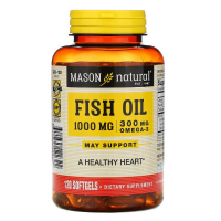 Fatty acids Mason Natural Fish oil with Omega-3, Omega-3 Fish Oil, 120 gel capsules (MAV-12232)
