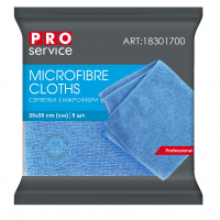 Cleaning wipes PRO service Standard made of microfiber Blue 5 pcs. (4820048483704)