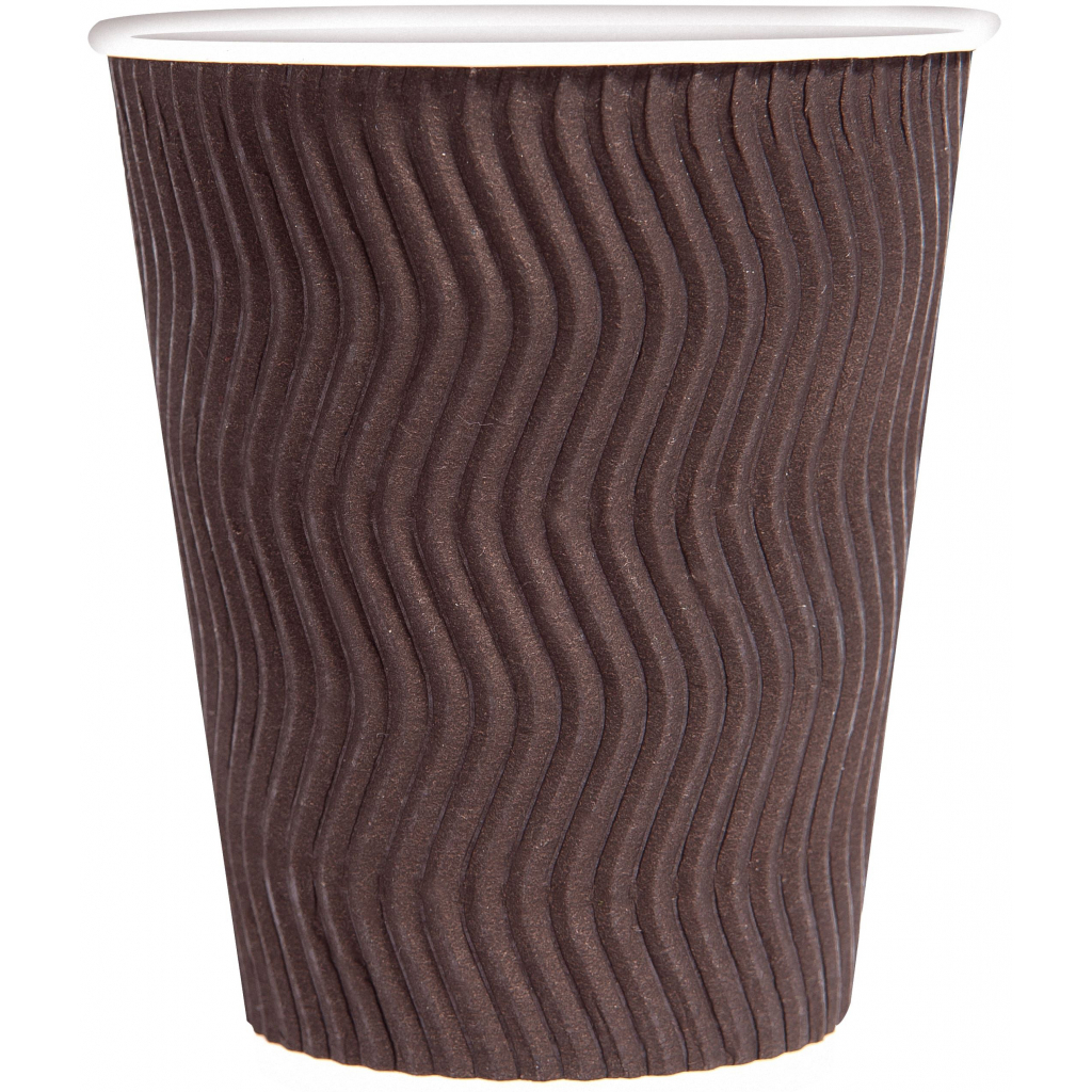 Стакани одноразові PRO service паперові Riple Коричневі 250 мл 20 шт. (4823071635003)