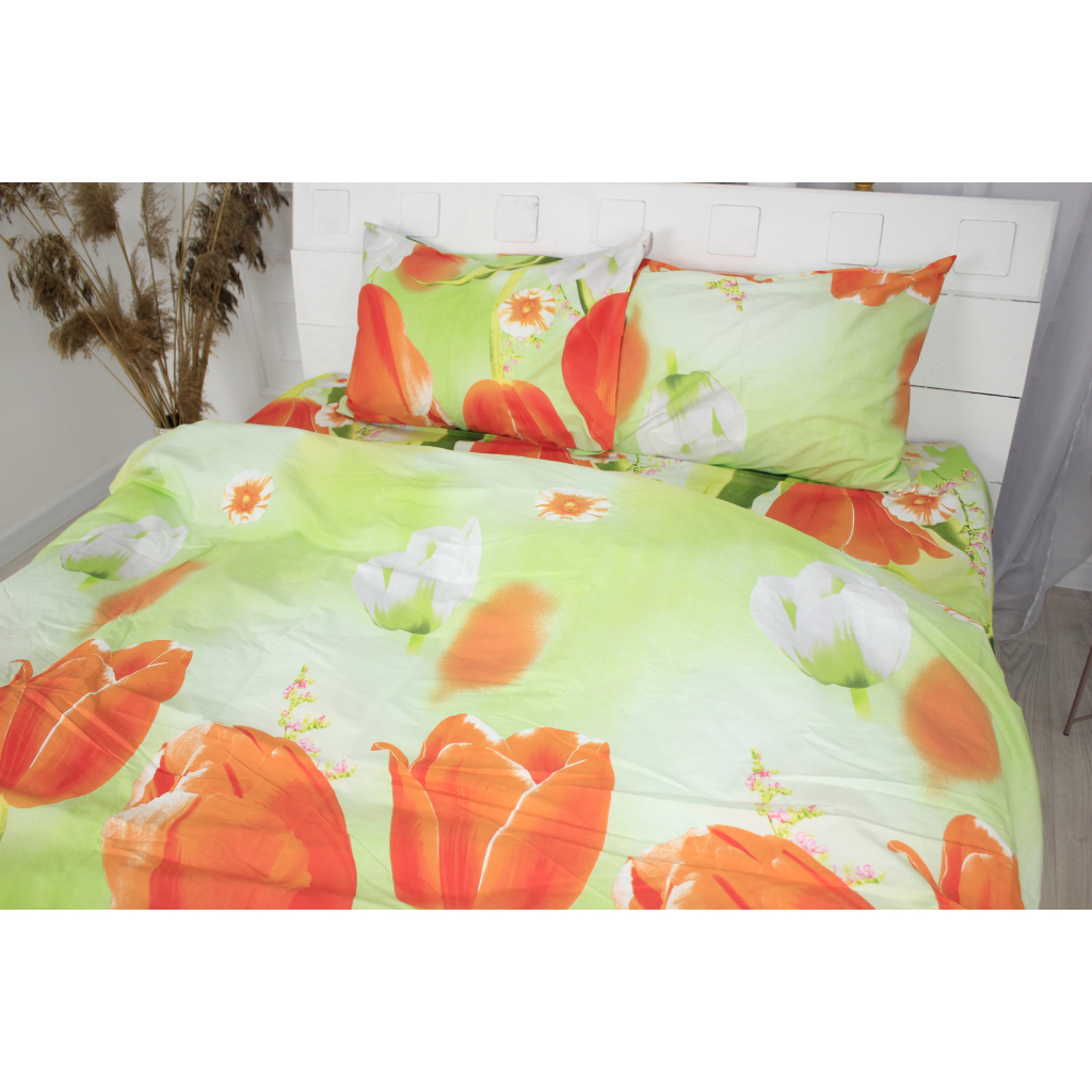 Постільна білизна MirSon Сатин 22-1287 Tulips Сімейний 160x220 (2200003599060)