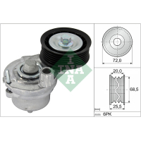 Belt tensioner with roller INA 534 0703 10