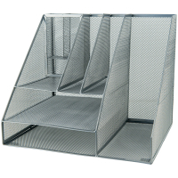 Desk set Axent stand-organizer multifunctional 345x290x290 mm metallic silver (2127-03-A)