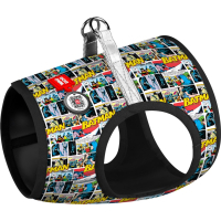 Dog harness WAUDOG Clothes with QR passport "Batman comics" S1 (1011-4005)
