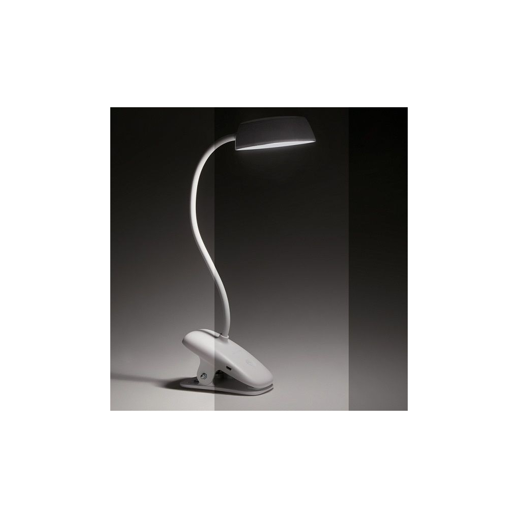 Настільна лампа Philips LED Reading Desk lamp Donutclip 3W, 4000K, 1200mAh (Lithium battery), білий (929003179727)