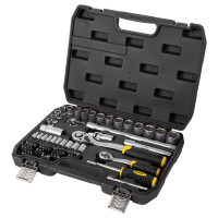 Sigma tool set of sockets and bits 1/4", 1/2" 72pcs CrV mid (6003741)