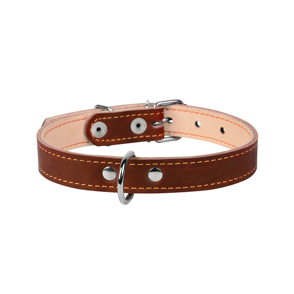 Нашийник для тварин Collar подвійний Ш 14 мм Д 27-35 см коричневий (00126)