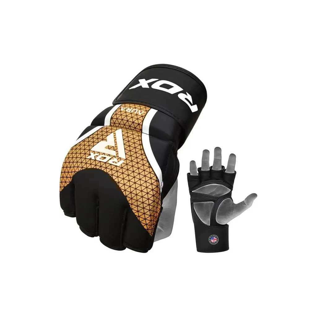 Рукавички для MMA RDX Aura Plus T-17 Black Golden S (GGR-T17BGL-S+) Рукавички для MMA RDX Aura Plus T-17 Black Golden S (GGR-T17BGL-S+)