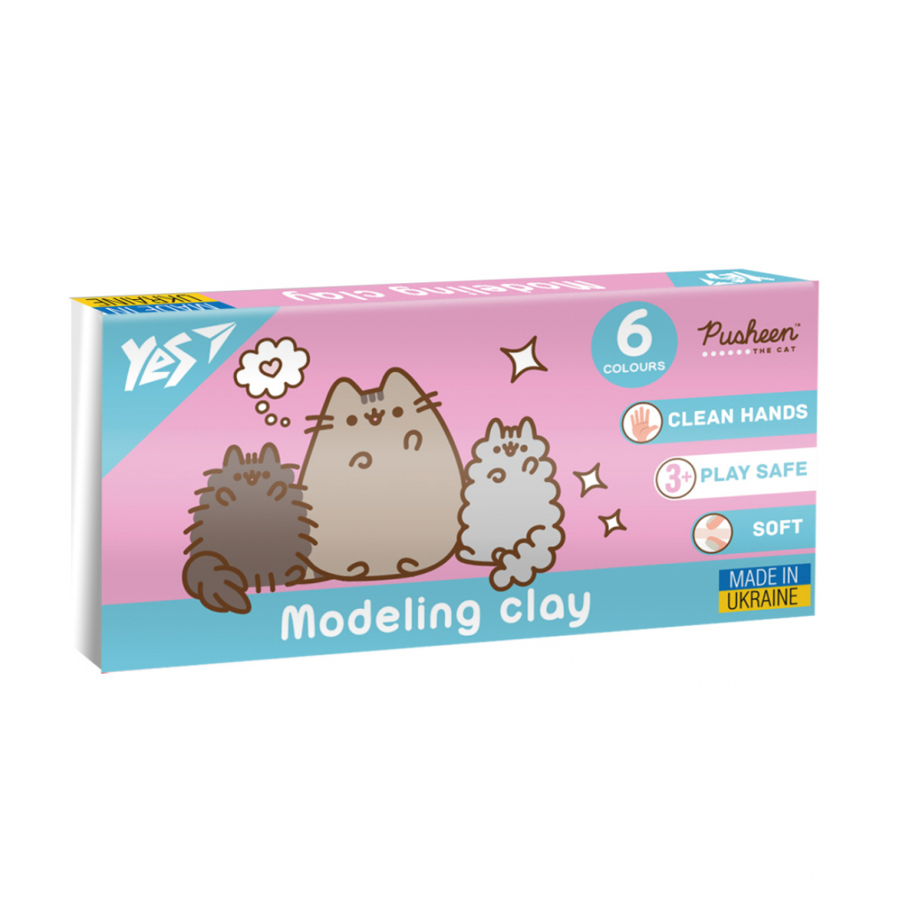 Пластилін Yes Pusheen 6 кольорів 120 г (540651)