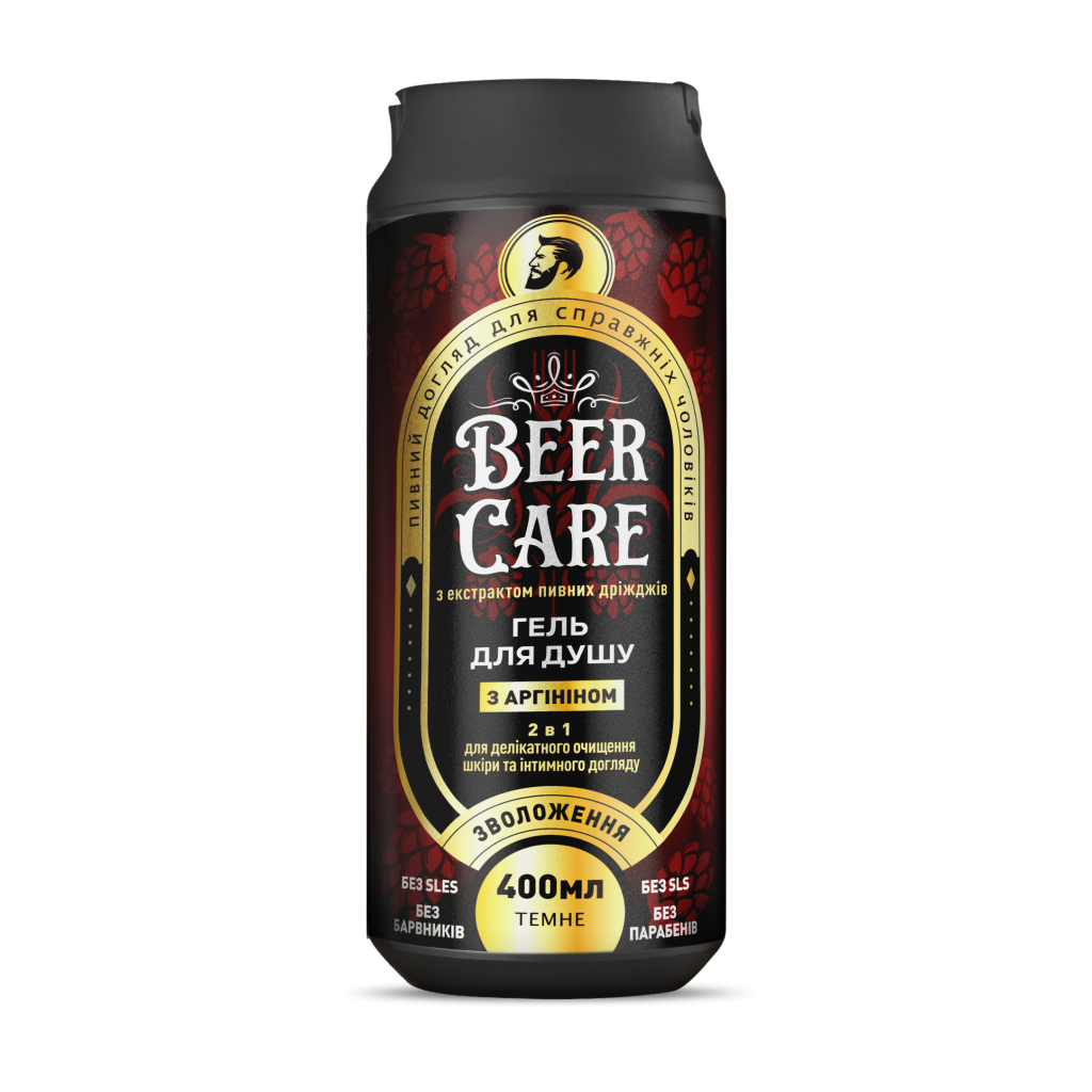 Гель для душу Beer Care 2 в 1 З аргініном Зволоження 400 мл (4820164642009)