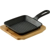 MasterPro Foodies cook&share frying pan, 13.7x22.2 cm with serving board (BGMP-3808-EM)