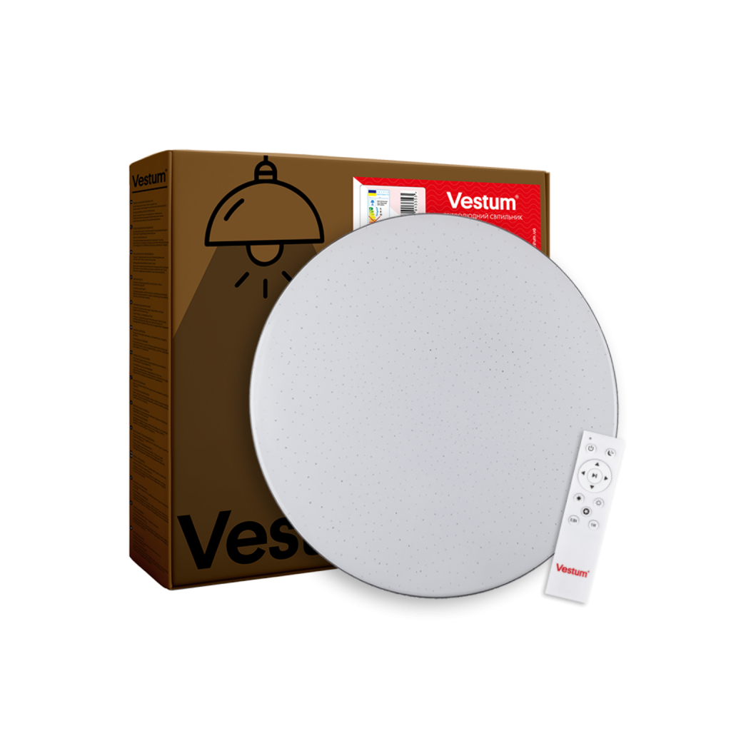 Світильник Vestum STARLIGHT зоряне небо 60W 3000К-6500К з ДК 4срібло (VS-91002)
