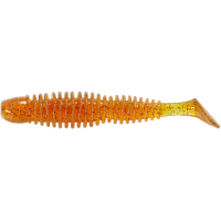 Fishing silicone Reins Bubbling Shad 3" 566 Motor Oil Red Flake (8 pcs/pack) (1552.03.01)