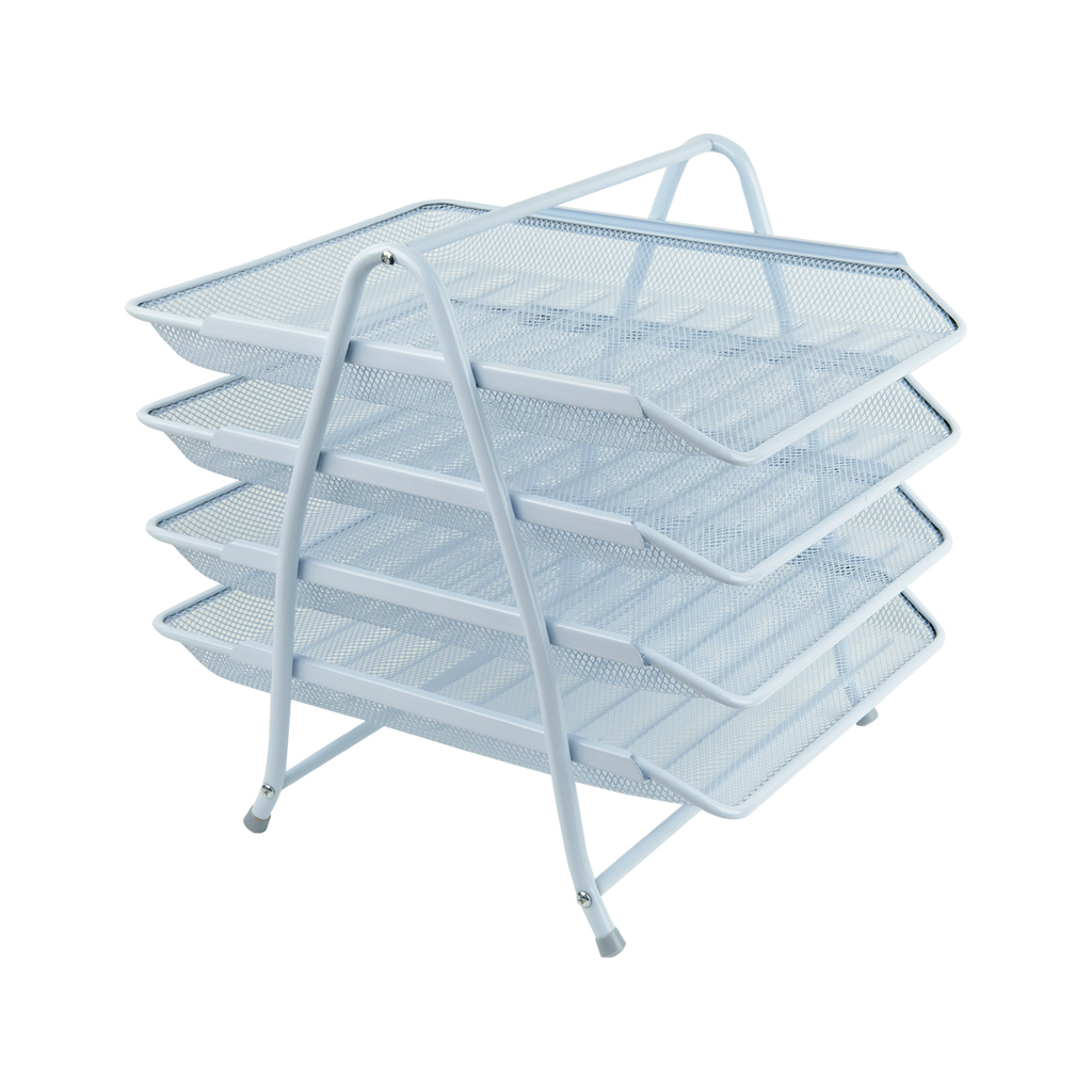 Лоток для паперів Axent горизонтальний 4-в-1, металевий, білий (2129-21-A) Лоток для паперів Axent горизонтальний 4-в-1, металевий, білий (2129-21-A)