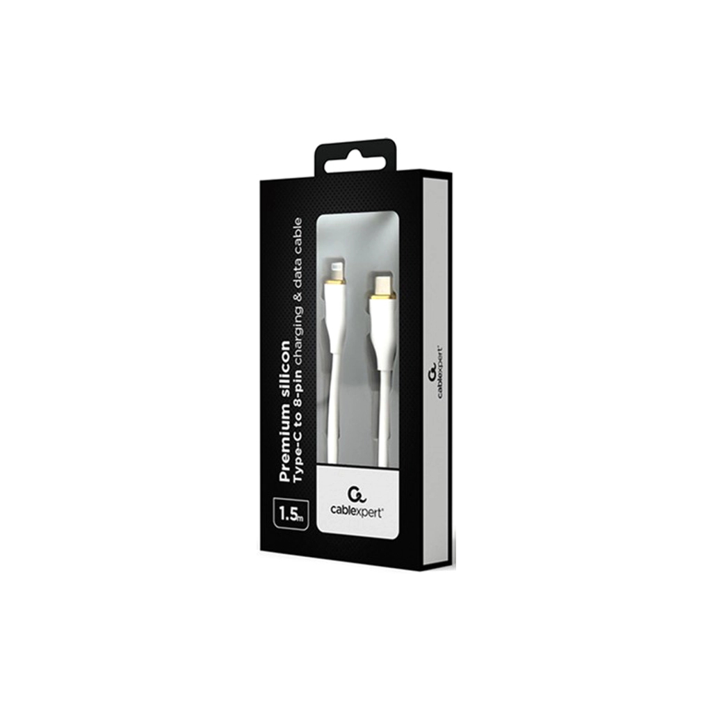 Дата кабель USB 2.0 AM to Lightning 1.5m 2.25A Cablexpert (CC-USB2S-CM8PM-1.5M-W)