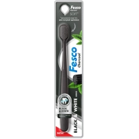 Toothbrush Fesco Black & White Series Soft Black (4823098414124)