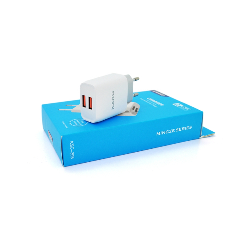 Зарядний пристрій iKAKU KSC-395 2xUSB 5V 2.4A 12W White (KSC-395 MINGZE) Зарядний пристрій iKAKU KSC-395 2xUSB 5V 2.4A 12W White (KSC-395 MINGZE)