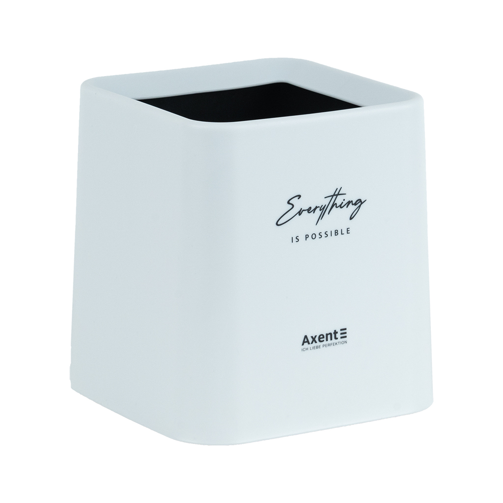 Кошик для паперів Axent Настільний контейнер для сміття, квадратний, білий (2132-21-A)