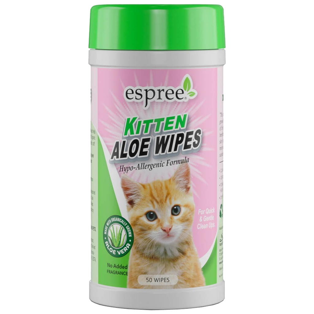 Вологі серветки для тварин Espree Kitten Aloe Wipes 50 шт. (0748406014206)