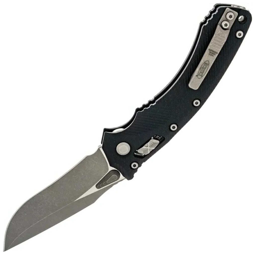 Ніж Microtech Amphibian Ram-Lock, клинок Apoc Fluted, руків'я чорне G10 (137RL-10APFLGTBK) Ніж Microtech Amphibian Ram-Lock, клинок Apoc Fluted, руків'я чорне G10 (137RL-10APFLGTBK)