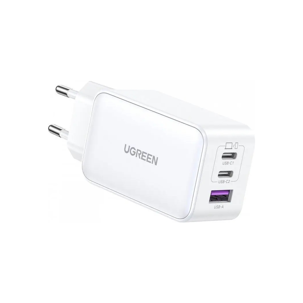 Зарядний пристрій Ugreen 1xUSB + 2xUSB-C 65W GaN CD244 white (15334) Зарядний пристрій Ugreen 1xUSB + 2xUSB-C 65W GaN CD244 white (15334)