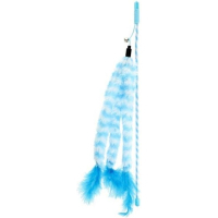 Cat Toy Hippie Pet Rod Triple Feather Blue 42cm (HIPCW16025M)