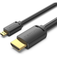 Кабель мультимедійний HDMI M to HDMI micro M 1.5m 4K black VENTION (AGIBG)