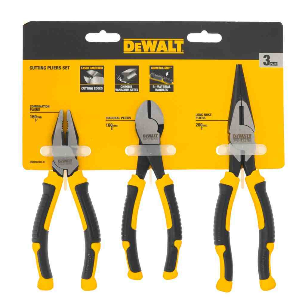 Набір інструментів DeWALT шарнірно-губцевий LASER HARDENED, 3 шт (DWHT82813-0) Набір інструментів DeWALT шарнірно-губцевий LASER HARDENED, 3 шт (DWHT82813-0)