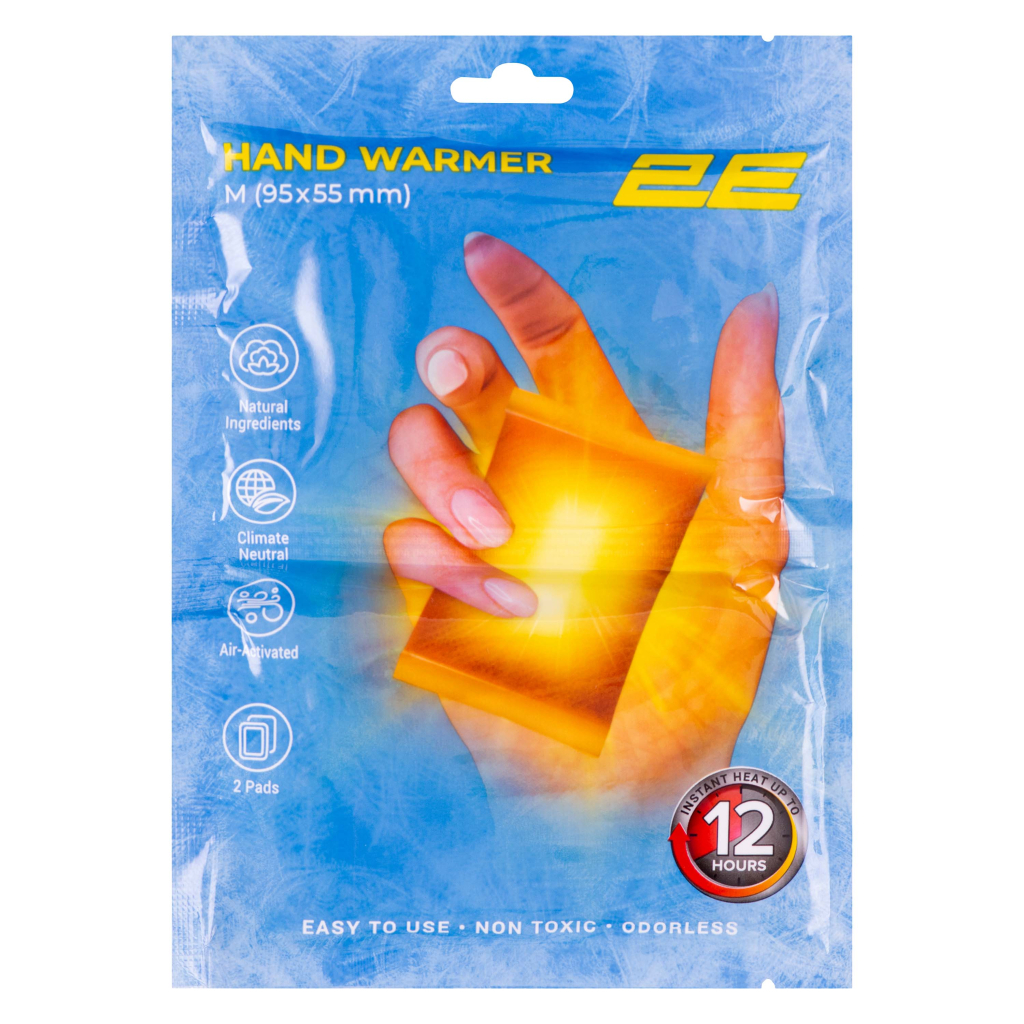 Хімічна грілка 2E для рук розмір М (95х55 мм), до 12 годин - 10 пар (2E-HW12M-PAC)
