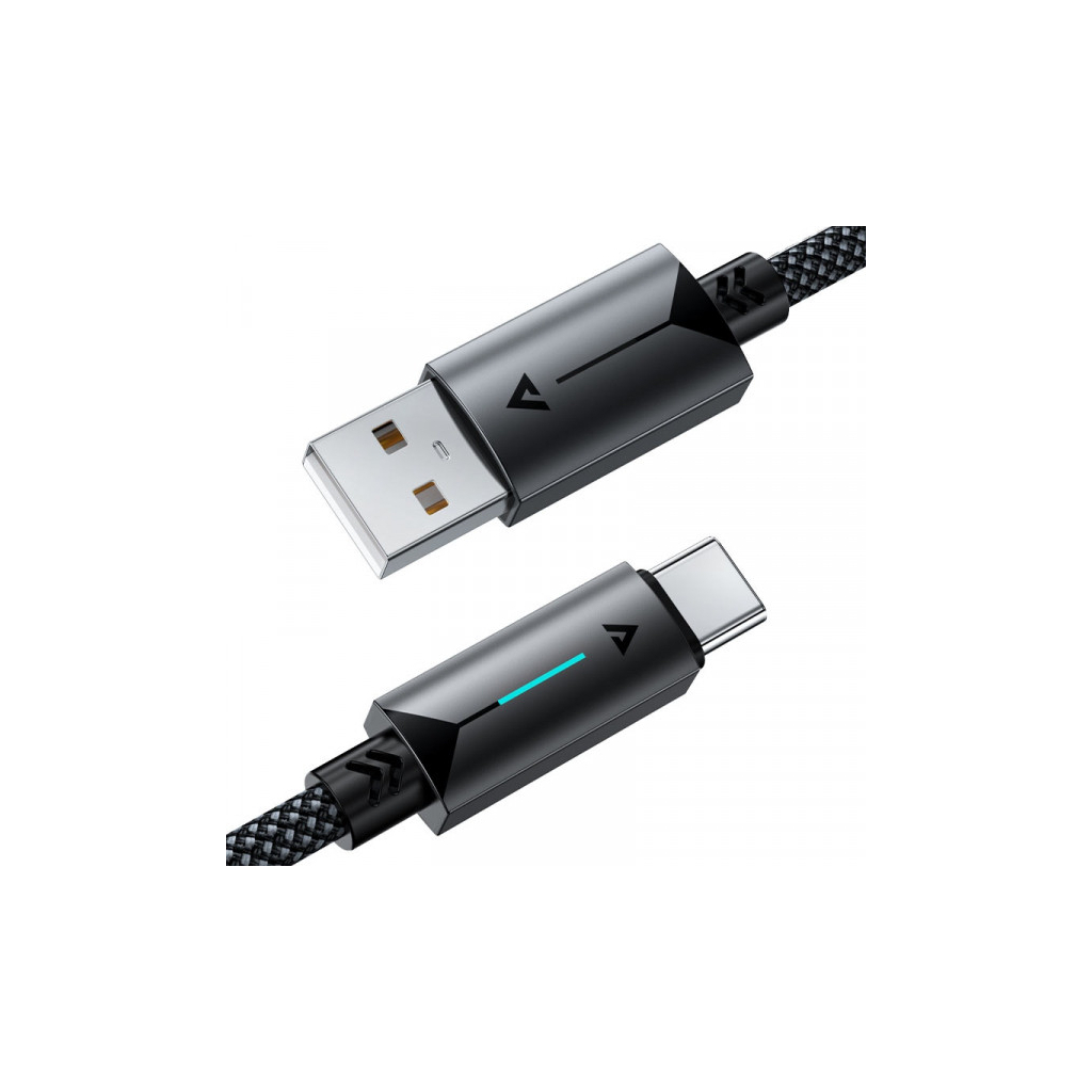 Дата кабель USB 2.0 AM to USB-C 1.2m 60W black Acefast (6974316284482)